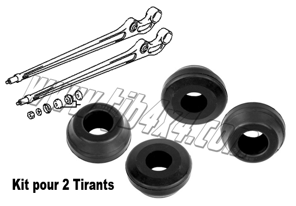 Silenbloc pour 2Xtirants Arriere ct chassis, les 4